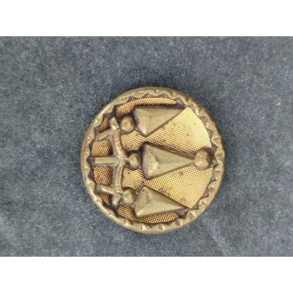 LOT V of 10 Antique Vintage Victorian Brass Mixed Materials Buttons ESTATE FIND